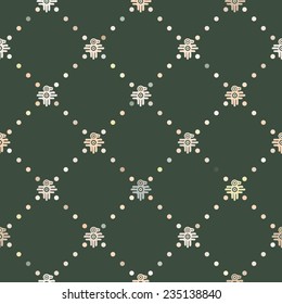 Seamless background with Mexican relics dingbats characters