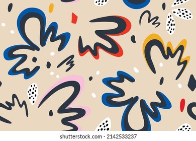 Seamless background with minimalist modern abstract pattern. Fashionable template for design in modern style