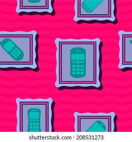 seamless background with mobile phones