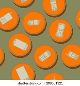 seamless background with mobile phones