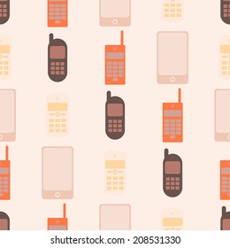 seamless background with mobile phones