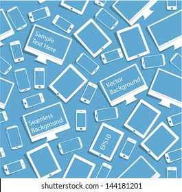 Fondo transparente con dispositivos modernos