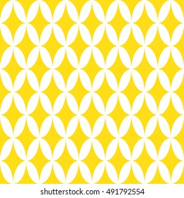 Seamless background. Modern stylish texture. Repeating geometric shapes. Contemporary graphic design.Yellow and white