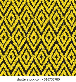 Seamless background. Modern stylish texture. Repeating geometric shapes. Contemporary graphic design.Yellow and black