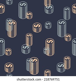 seamless background: money