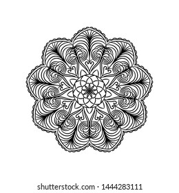 Seamless background. Monochromatic decorative geometric shape pattern.