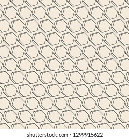 Seamless background with monochrome hexagons in 3D style. Geometric pattern. EPS10