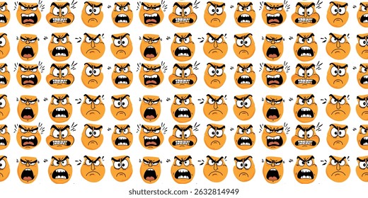 seamless background with monsters, art vector illustration