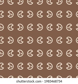 Seamless background moon gender neutral pattern. Whimsical minimal earthy 2 tone color. kids nursery wallpaper or boho cartoon sky fashion all over print.