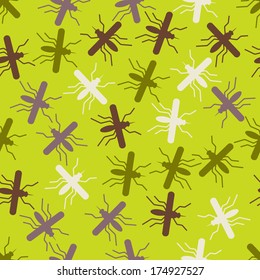 seamless background: mosquito. Vector Illustration Design Pattern