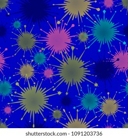 seamless background of multi-colored blots