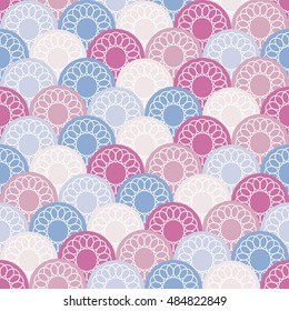 Seamless background from multi-colored circles. Geometric background
