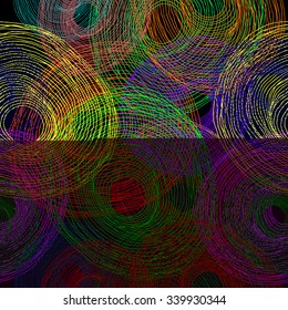 Seamless background multicolored circles handmade. Vector