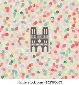 Seamless background with multicolored light dots