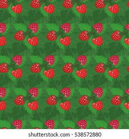 Seamless background with multi-colored raspberries and blackberries. Pattern.