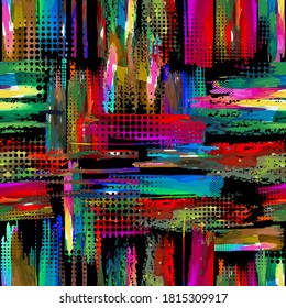 A seamless background of multicolored smears. Vector illustration