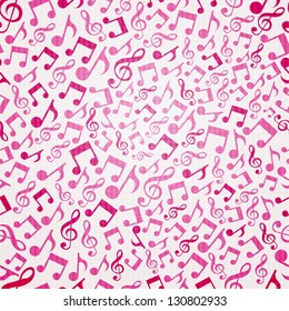 Seamless background with music notes.