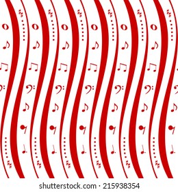 Seamless background with music notes pattern 