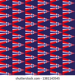 Seamless background with national flag of Norway. Patriotic background to Independence Day of Norway.  