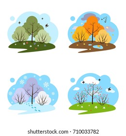 Seamless background with natural elements