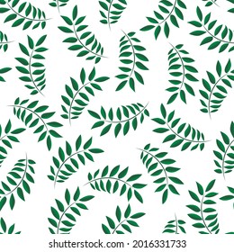 El fondo es impecable, con un estilo natural. Elementos de hoja. Ilustración vectorial. Utilícelo para papel pintado, papel de embalaje impreso, textiles.