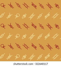 Seamless background with nautical rope knots for your design