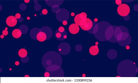 Seamless Background with Neon Bokeh Effect. Holiday Party Cover Pattern Design. Glowing Car Lights Poster Background. Magic Glitter Bokeh Pattern.