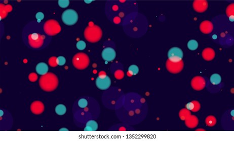 Seamless Background with Neon Bokeh Effect. Magic Twilight Cityscape Pattern. Blurred Night City Streets Background. Cosmic Shimmer Bokeh Pattern.
