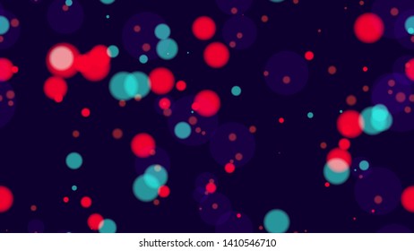 Seamless Background with Neon Bokeh Effect. Magic Twilight Cityscape Pattern. Glowing Car Lights Poster Background. Magic Glitter Bokeh Pattern.