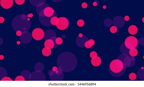 Seamless Background with Neon Bokeh Effect. Holiday Party Cover Pattern Design. Smooth Urban Space Background. Shining Twilight Bokeh Pattern.