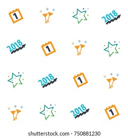 Seamless Background of new year 2018