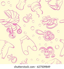 Seamless background. For newborns.
