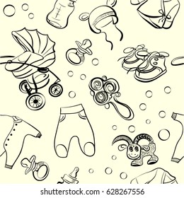 Seamless background. For newborns.