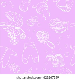 Seamless background. For newborns.