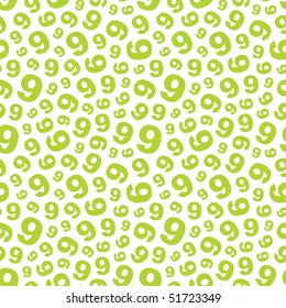 Seamless background with "nine" number mix.
