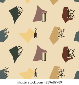 seamless background with nsibidi symbols