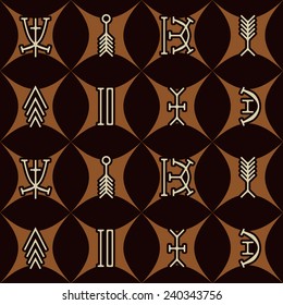 seamless background with nsibidi symbols 