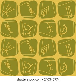 seamless background with nsibidi symbols 