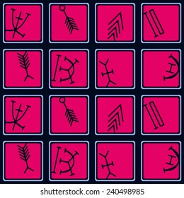 seamless background with nsibidi symbols 