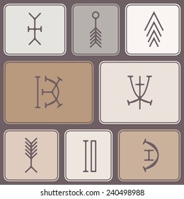seamless background with nsibidi symbols 