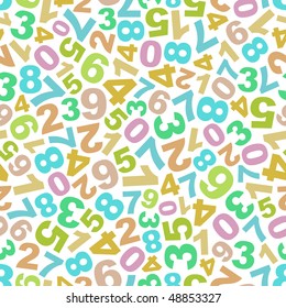 Seamless background with numbers