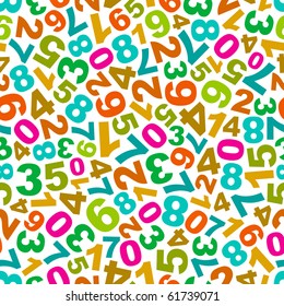 Seamless background with numbers