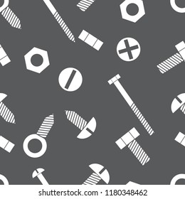 Seamless background with nuts and bolts