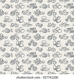 seamless background of nuts pattern