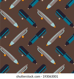 seamless background with office objects