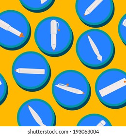 seamless background with office objects