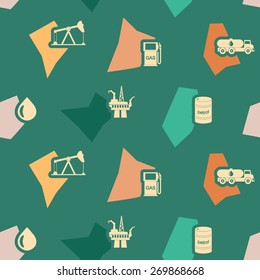 Seamless background with oil and petroleum theme for your design