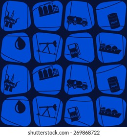 Seamless background with oil and petroleum theme for your design