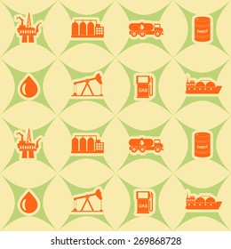 Seamless background with oil and petroleum theme for your design