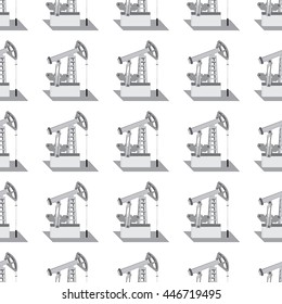 seamless background with oil pumps